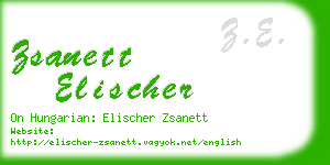 zsanett elischer business card